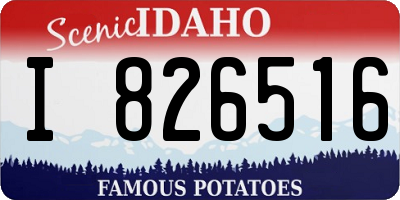ID license plate I826516