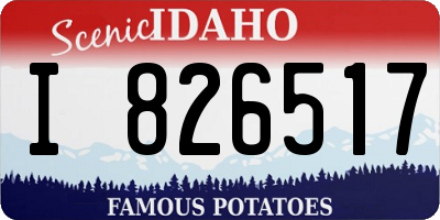 ID license plate I826517