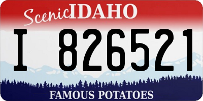 ID license plate I826521
