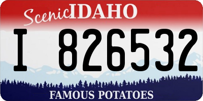 ID license plate I826532
