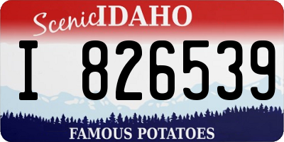 ID license plate I826539
