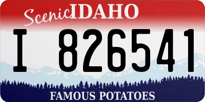 ID license plate I826541
