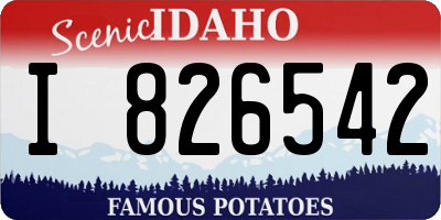 ID license plate I826542