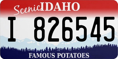 ID license plate I826545