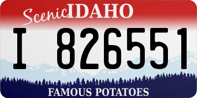 ID license plate I826551