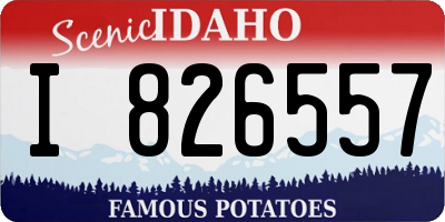 ID license plate I826557