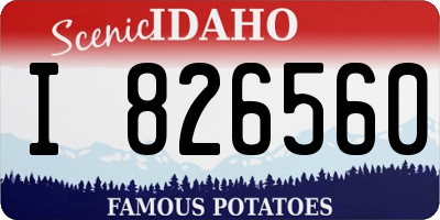 ID license plate I826560