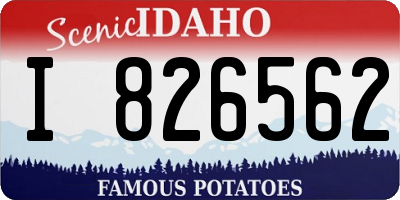 ID license plate I826562