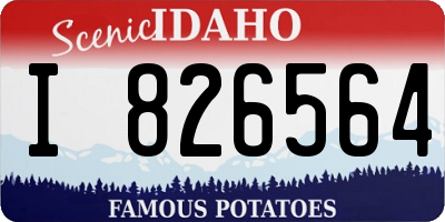 ID license plate I826564