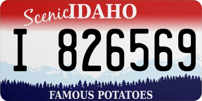ID license plate I826569