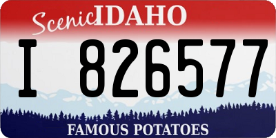 ID license plate I826577