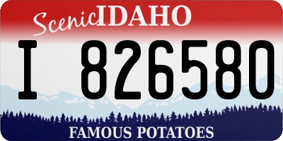 ID license plate I826580