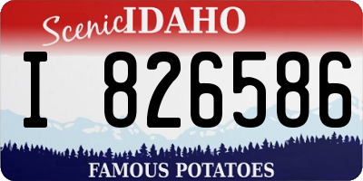 ID license plate I826586