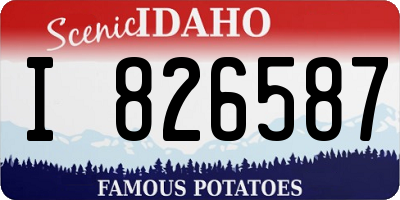 ID license plate I826587