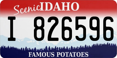 ID license plate I826596