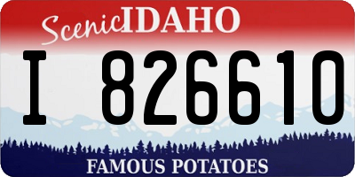 ID license plate I826610