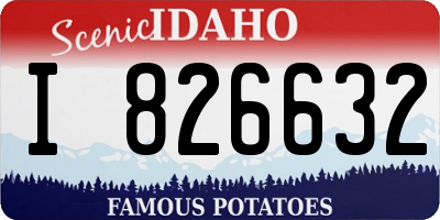 ID license plate I826632