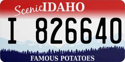ID license plate I826640