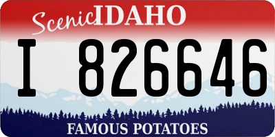 ID license plate I826646