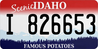 ID license plate I826653