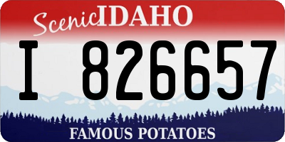 ID license plate I826657