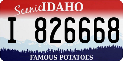 ID license plate I826668