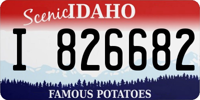 ID license plate I826682