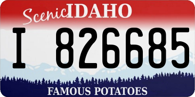 ID license plate I826685