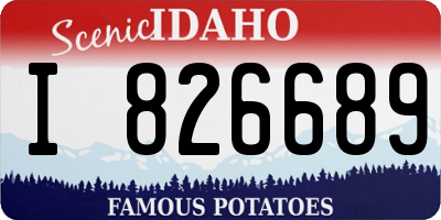 ID license plate I826689