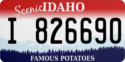 ID license plate I826690