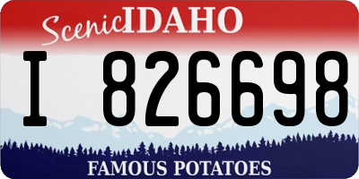 ID license plate I826698