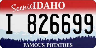 ID license plate I826699