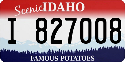 ID license plate I827008