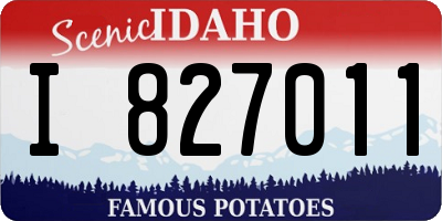 ID license plate I827011