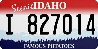 ID license plate I827014