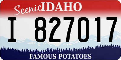 ID license plate I827017