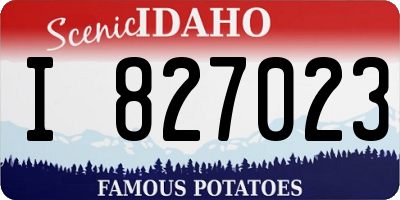 ID license plate I827023