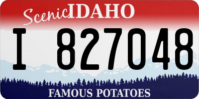 ID license plate I827048