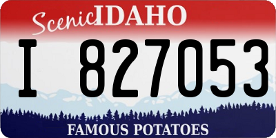 ID license plate I827053