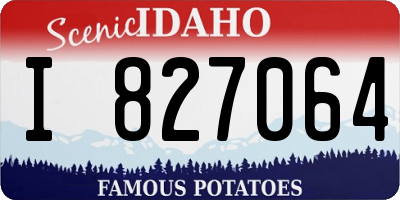 ID license plate I827064