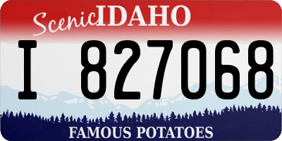 ID license plate I827068