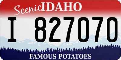 ID license plate I827070