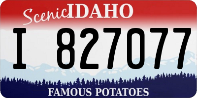 ID license plate I827077
