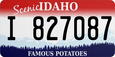 ID license plate I827087