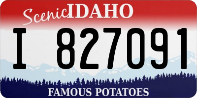 ID license plate I827091