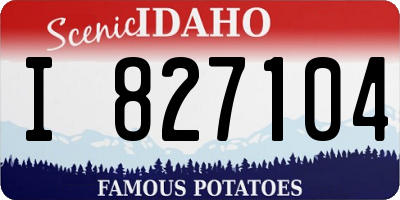 ID license plate I827104