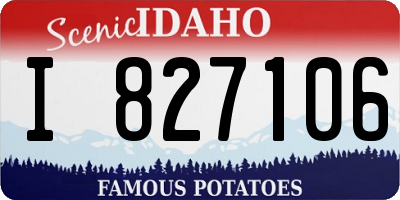 ID license plate I827106