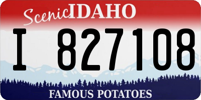 ID license plate I827108