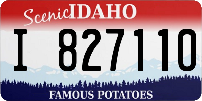 ID license plate I827110