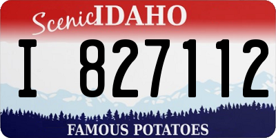 ID license plate I827112